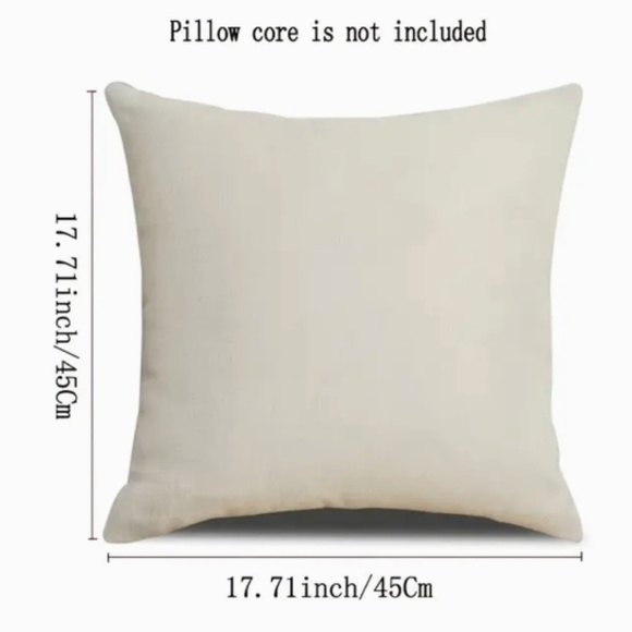 NEW SPRING/EASTER SPRING FAWN FLORAL WREATH LINEN PILLOW COVER HOME DECOR 17.7" - Picture 2 of 5